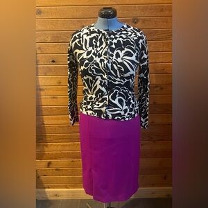 Banana Republic black and white graphic cardigan.